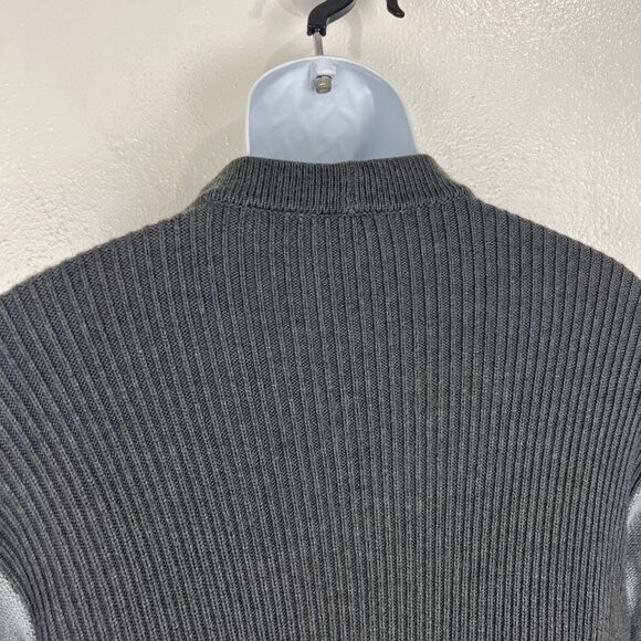A|X Armani Exchange Sweater Men Extra Large Grey Cardigan Button Up Wool Blend - Picture 11 of 16